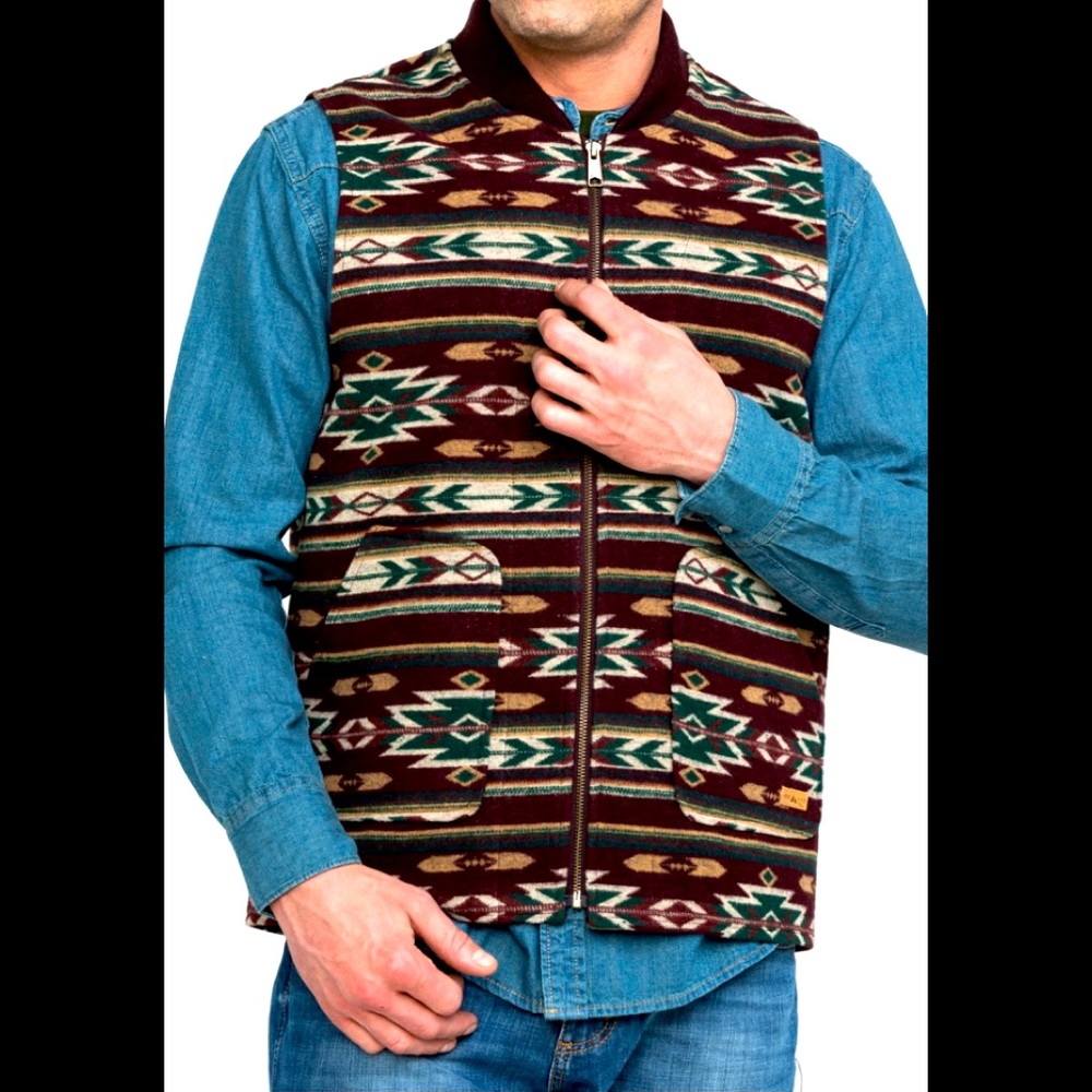 Powder River by Panhandle wool Aztec Jacquard western Vest